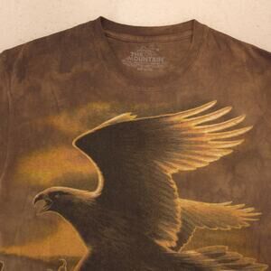 The Mountain Eagle Short Sleeve Crew Neck Graphic T Shirt Mens Size M Brown